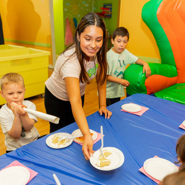 Staff Serving Food